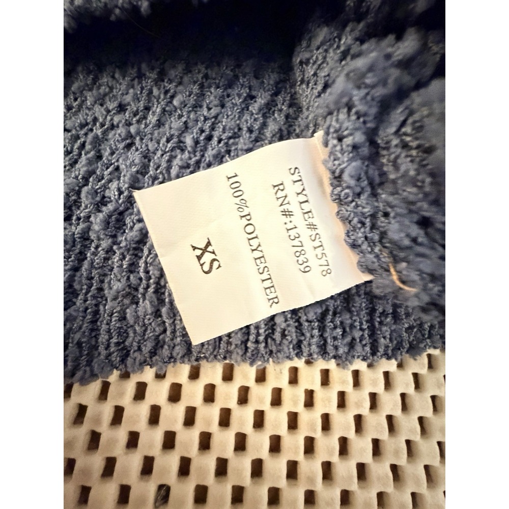 Debut Crop Sweater Size XS/S/M Color block Textured Nubby Loose Balloon Sleeve - Picture 8 of 9